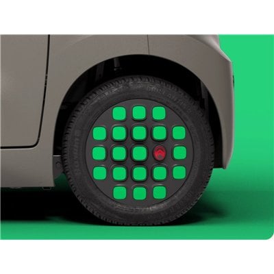 Set of 4 GREEN JACKSON 14" Wheel Covers for Citroën Ami