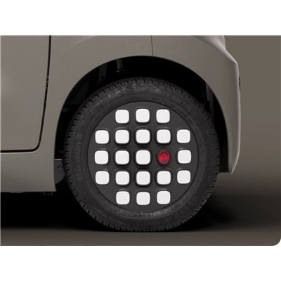Set of 4 Wheel Covers WHITE BANQUISE / POLAR WHITE 14" Citroën Ami
