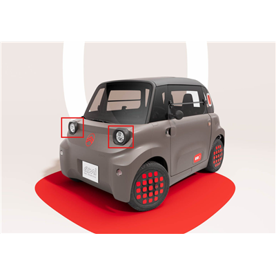 Satz vorderer oder hinterer Zierblenden für Scheinwerfer Citroën Ami 2025+