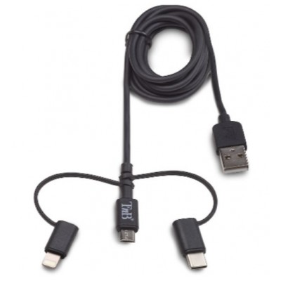 USB CABLE 3 V 1 LIGHTNING + MICRO-USB + USB-C
