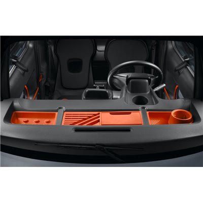 Dashboard storage compartments orange Citroën AMI
