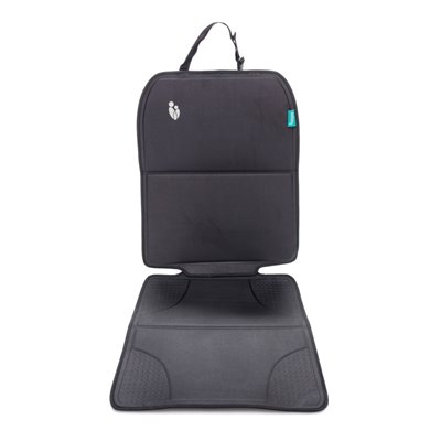 Solid car seat protector under child seat