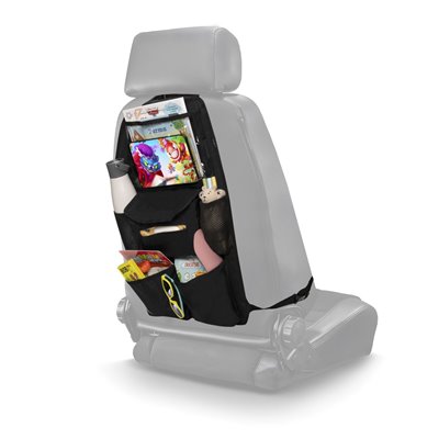 Seat organizer with tablet pocket and tissue pocket